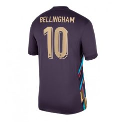 Dames Engeland Jude Bellingham #10 Uitshirt EK 2024 Voetbalshirts Korte Mouw