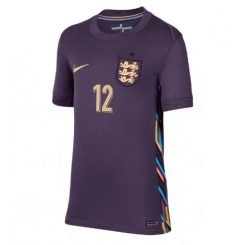 Dames Engeland Kieran Trippier #12 Uitshirt EK 2024 Voetbalshirts Korte Mouw-1