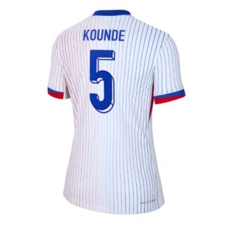 Dames Frankrijk Jules Kounde #5 Uitshirt EK 2024 Voetbalshirts Korte Mouw