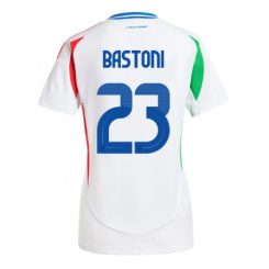 Dames Italië Alessandro Bastoni #23 Uitshirt EK 2024 Voetbalshirts Korte Mouw