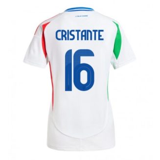 Dames Italië Bryan Cristante #16 Uitshirt EK 2024 Voetbalshirts Korte Mouw