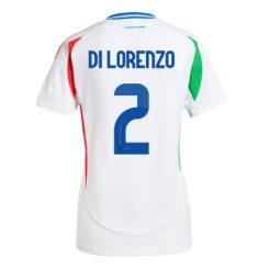 Dames Italië Giovanni Di Lorenzo #2 Uitshirt EK 2024 Voetbalshirts Korte Mouw