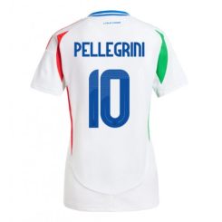 Dames Italië Lorenzo Pellegrini #10 Uitshirt EK 2024 Voetbalshirts Korte Mouw