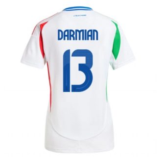 Dames Italië Matteo Darmian #13 Uitshirt EK 2024 Voetbalshirts Korte Mouw