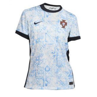 Dames Portugal Uitshirt EK 2024 Voetbalshirts Korte Mouw