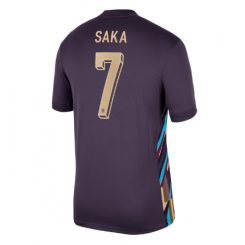 Engeland Bukayo Saka #7 Uitshirt EK 2024 Voetbalshirts Korte Mouw