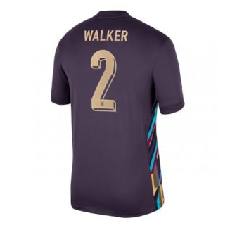 Engeland Kyle Walker #2 Uitshirt EK 2024 Voetbalshirts Korte Mouw