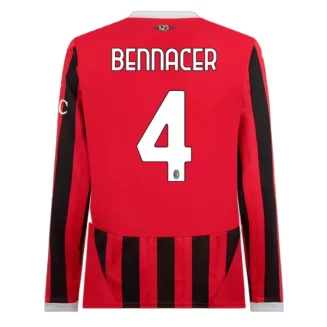 Goedkope AC Milan Ismael Bennacer #4 Thuisshirt 2024-2025 Lange Mouwen Kopen