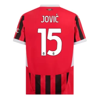 Goedkope AC Milan Luka Jović #15 Thuisshirt 2024-2025 Korte Mouw Kopen