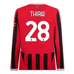 Goedkope AC Milan Malick Thiaw #28 Thuisshirt 2024-2025 Lange Mouwen Kopen