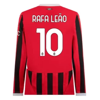 Goedkope AC Milan Rafael Leao #10 Thuisshirt 2024-2025 Lange Mouwen Kopen