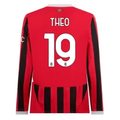 Goedkope AC Milan Theo Hernandez #19 Thuisshirt 2024-2025 Lange Mouwen Kopen