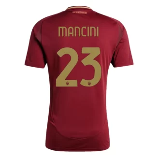 Goedkope AS Roma Gianluca Mancini #23 Thuisshirt 2024-2025 Korte Mouw Kopen