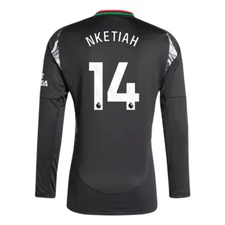 Goedkope Arsenal Eddie Nketiah #14 Uitshirt 2024-2025 Lange Mouwen Kopen