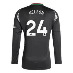 Goedkope Arsenal Reiss Nelson #24 Uitshirt 2024-2025 Lange Mouwen Kopen