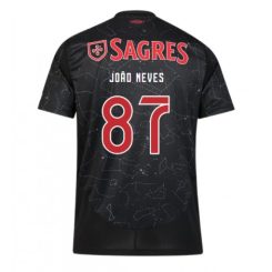 Goedkope Benfica Joao Neves #87 Uitshirt 2024-2025 Voetbalshirts Korte Mouw Kopen