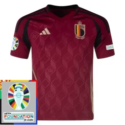 Goedkope EK 2024 België Thuisshirt Korte Mouw Patch Kopen