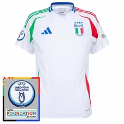 Goedkope EK 2024 Italië Uitshirt Korte Mouw Patch Kopen