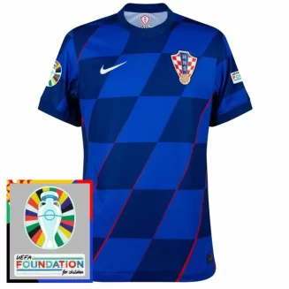 Goedkope EK 2024 Kroatië Uitshirt Korte Mouw Patch Kopen