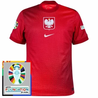 Goedkope EK 2024 Polen Uitshirt Korte Mouw Patch Kopen