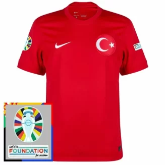 Goedkope EK 2024 Turkije Uitshirt Korte Mouw Patch Kopen