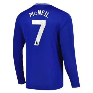 Goedkope Everton Dwight McNeil #7 Thuisshirt 2024-2025 Lange Mouwen Kopen