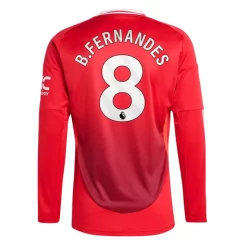 Goedkope Manchester United Bruno Fernandes #8 Thuisshirt 2024-2025 Lange Mouwen Kopen