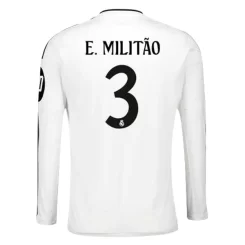 Goedkope Real Madrid Eder Militao #3 Thuisshirt 2024-2025 Lange Mouwen Kopen