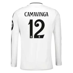 Goedkope Real Madrid Eduardo Camavinga #12 Thuisshirt 2024-2025 Lange Mouwen Kopen