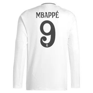 Goedkope Real Madrid Kylian Mbappe #9 Thuisshirt 2024-2025 Lange Mouwen Kopen