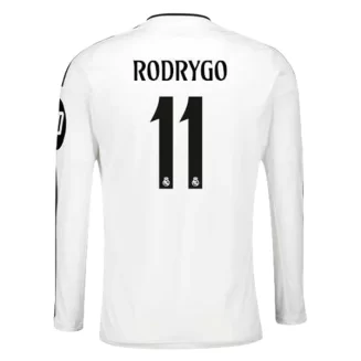 Goedkope Real Madrid Rodrygo #11 Thuisshirt 2024-2025 Lange Mouwen Kopen