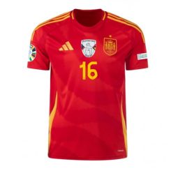 Goedkope Spanje Rodri Hernandez #16 Thuisshirt EK 2024 Voetbalshirts Korte Mouw Kopen-1