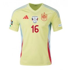 Goedkope Spanje Rodri Hernandez #16 Uitshirt EK 2024 Voetbalshirts Korte Mouw Kopen-1