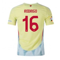 Goedkope Spanje Rodri Hernandez #16 Uitshirt EK 2024 Voetbalshirts Korte Mouw Kopen