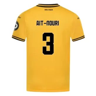 Goedkope Wolves Rayan Ait-Nouri #3 Thuisshirt 2024-2025 Korte Mouw Kopen