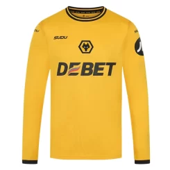 Goedkope Wolves Rayan Ait-Nouri #3 Thuisshirt 2024-2025 Lange Mouwen Kopen-1