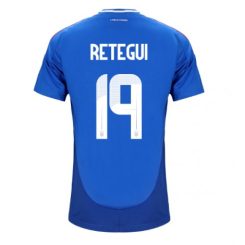 Italië Mateo Retegui #19 Thuisshirt EK 2024 Voetbalshirts Korte Mouw