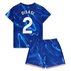 Kids Chelsea Axel Disasi #2 Thuisshirt 2024-2025 Korte Mouw (+ Korte broeken)