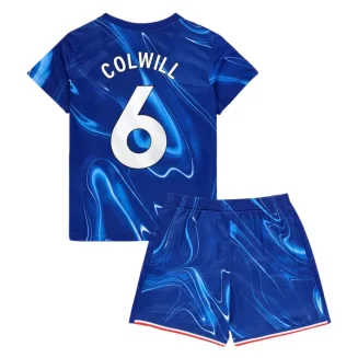 Kids Chelsea Levi Colwill #6 Thuisshirt 2024-2025 Korte Mouw (+ Korte broeken)