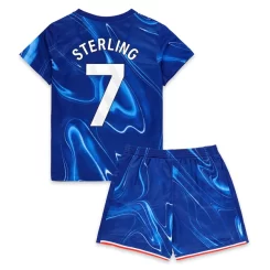 Kids Chelsea Raheem Sterling #7 Thuisshirt 2024-2025 Korte Mouw (+ Korte broeken)