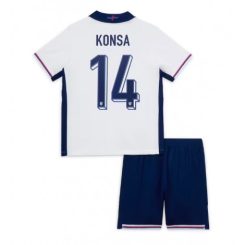 Kids Engeland Ezri Konsa #14 Thuisshirt EK 2024 Voetbalshirts Korte Mouw (+ Korte broeken)