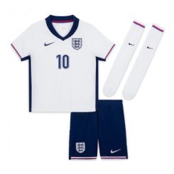 Kids Engeland Jude Bellingham #10 Thuisshirt EK 2024 Voetbalshirts Korte Mouw (+ Korte broeken)-1