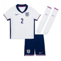 Kids Engeland Kyle Walker #2 Thuisshirt EK 2024 Voetbalshirts Korte Mouw (+ Korte broeken)-1