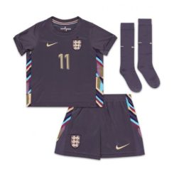 Kids Engeland Phil Foden #11 Uitshirt EK 2024 Voetbalshirts Korte Mouw (+ Korte broeken)-1