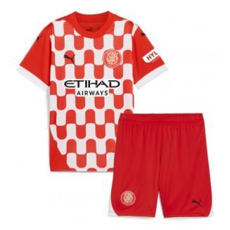 Kids Girona Thuisshirt 2024-2025 Voetbalshirts Korte Mouw (+ Korte broeken)