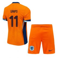 Kids Nederland Cody Gakpo #11 Thuisshirt EK 2024 Voetbalshirts Korte Mouw (+ Korte broeken)