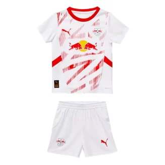 Kids RB Leipzig Thuisshirt 2024-2025 Korte Mouw (+ Korte broeken)