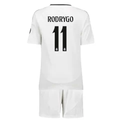 Kids Real Madrid Rodrygo #11 Thuisshirt 2024-2025 Korte Mouw (+ Korte broeken)