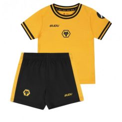 Kids Wolves Matheus Cunha #12 Thuisshirt 2024-2025 Voetbalshirts Korte Mouw (+ Korte broeken)-1