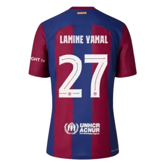 Kopen Barcelona Lamine Yamal #27 Thuisshirt 2023-2024 Korte Mouw